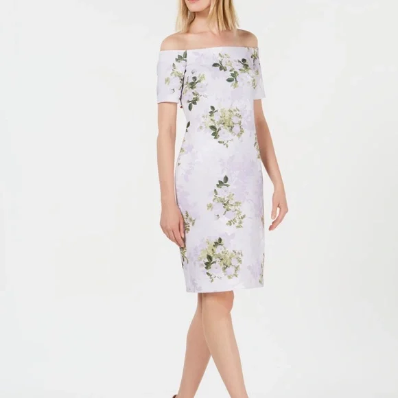 calvin klein purple floral dress Women's Calvin Klein Floral Dresses